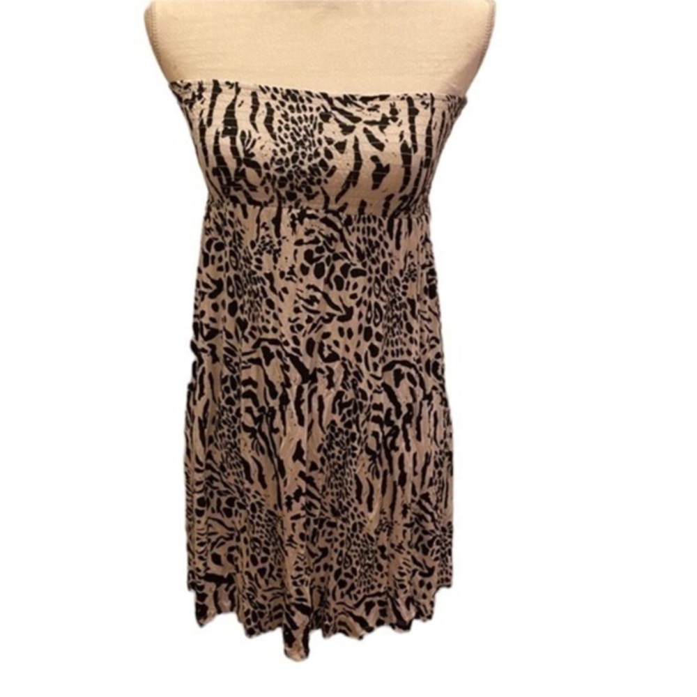 Strapless mini dress